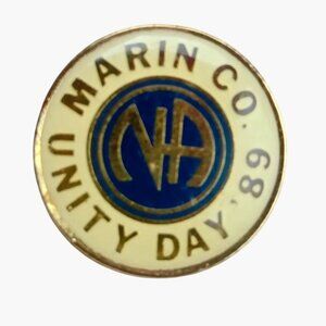 Marin Co Unity Day 89 NA Pin Narcotics Anonymous California Pinback